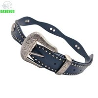 Dasbsug Tiện Lợi Thắt Lưng Giảm Hoa Khóa Thắt Lưng Da PU Thắt Lưng Rộng Điều Chỉnh Áo Khoác Nữ Đinh Tán Wai