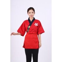 [Dash Áo kimono Nhật Bản cuisine 1] Đồng Phục Cho Nhân Viên sushi cuisine / Đầu Bếp / Quầy Barbet Vải cotton Dày Màu Đỏ A73