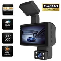 Dash Cam Dual Lens 1080P UHD Recording Car Camera DVR Night Vision WDR Built-In G-Sensor Motion Detection 24Hr Parking Monitor