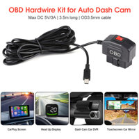 Dash Cam Hardwire Kit Buck Line OBD Sang USB Adapter Cáp Nguồn Cho Ô Tô Dashcam Gương CarPlay Màn Hình DVR Nguồn Điện Cho Giám Sát Đỗ Xe 24 Giờ