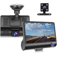 Dash Camera for Cars,4" LCD Screen 1080P FHD DVR Car Front and Inside Driving Recorder,with 170°Wide Angle/G-Sensor/Parking Monitor/Loop Record...