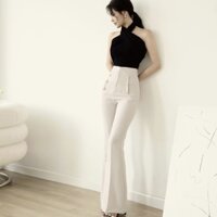 DASHA PANTS/ QUẦN TÂY ỐNG LOE LƯNG CAO HACK EO TÔN CHÂN (nhận may theo số đo)