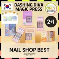 [Dashing DIVA] 25SP MỚI VỀ Magic Press 2 + 1 Bộ đầu móng tay Bộ sưu tập pedi vui tươi