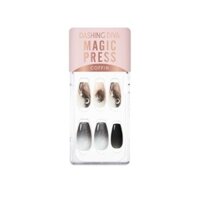 Dashing Diva Magic Press Đầu móng tay quan tài màu đen Dreamy x2pack