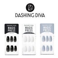Dashing Diva Press-On Nail Tip / Móng tay giả / Móng tay nhân tạo Clear 4 loại - Đen Burgundy Crystal Blue Grey (Coppin)