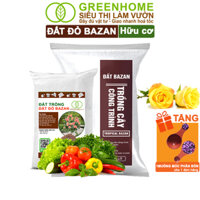 Đất Đỏ Bazan Greenhome, Bao 20 Lít 12kg, Đất Trồng Cây, Bổ Sung Phân Hữu Cơ, Vi Sinh Trồng Hoa Hồng, Kiểng Lá, Rau - 7KG ĐẤT ĐỎ BAZAN