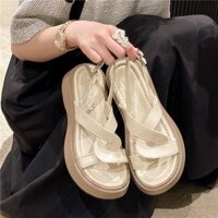 (Đặt lùi  size) Giày Sandal nữ quai rọ đế cao quai chéo và quai đan ngang Hàng QC Fullbox các loại rọ