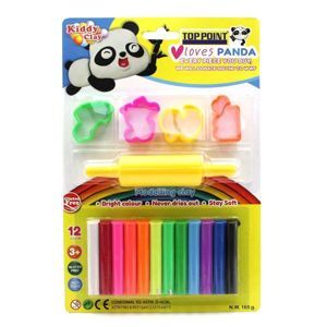 Đất nặn 24 màu KIddy Clay và cây lăn ST-300-24+3SM/R