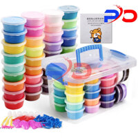 Đất nặn an toàn cho bé, bộ đất nặn 36 màu kèm khuôn hộp đựng thiết kế bền đẹp cho bé tự do sáng tạo