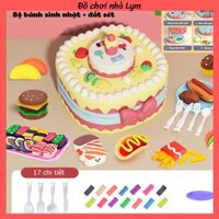 Đất nặn cho bé, bộ đồ chơi bánh sinh nhật tạo hình