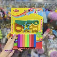 Đất nặn Star Kids 100gr gồm 8 màu neon và 4 dụng cụ