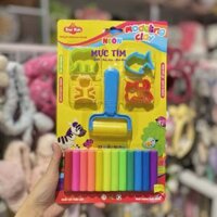 Đất nặn Star Kids 150gr gồm 12 màu neon và 5 dụng cụ