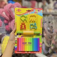 Đất nặn Star Kids 200gr gồm 12 màu neon và 5 dụng cụ