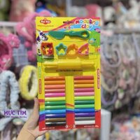 Đất nặn Star Kids 300gr gồm 20 màu thường + 4 màu neon và 6 dụng cụ