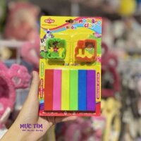 Đất nặn Star Kids 50gr gồm 6 màu neon và 2 dụng cụ