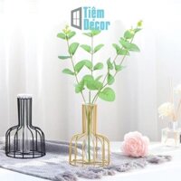 (ĐẶT NGAY) Lọ hoa bình hoa mini Tiệm decor bằng sắt phong cách Bắc Âu để bàn trang trí nội thất