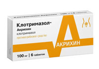 Đặt Phụ Khoa Clotrimazole-Akrihin 100mg Hộp 6 Viên Của Nga