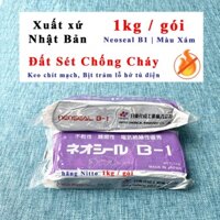 Đất sét công nghiệp chống cháy Nitto Neoseal B1 B-1 Nhật Bản bịt trám trit chít làm kín khe hở tủ điện solar (1 kg/gói)