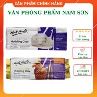 ĐẤT SÉT ĐIÊU KHẮC, TẠO HÌNH TỰ KHÔ MONT MARTE 0.5KG, 2KG  - Trắng - 2000gr