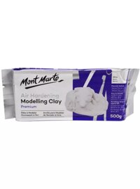 ĐẤT SÉT ĐIÊU KHẮC, TẠO HÌNH TỰ KHÔ MONT MARTE 0.5KG, 2KG  - Trắng - 500gr