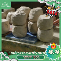 Đất sét làm gốm (khối 5kg), nặn gốm, Đất cao lanh, đỏ, trắng_ Vườn Nhà Gốm