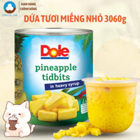 [Đặt tối đa 6 lon] Dứa tươi đóng hộp miếng nhỏ hiệu Dole Pineapple tidbits 3060g  [Date:02.06.27]