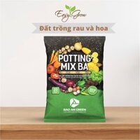 Đất trồng rau sạch và hoa Potting Mix BA, giá thể trồng rau hữu cơ an toàn, tơi xốp, thoáng khí 20dm3