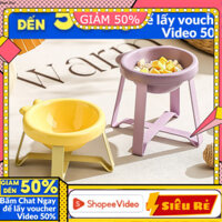 (Đặt trước 2 tuần) Hàn Quốc Đĩa Bay BD Bát Mèo Giá Đỡ Bát Chó Bảo Vệ Cổ Chống Lật Bát Thú Cưng Mèo Đóng Hộp