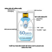 Data logger - Chip theo dõi nhiệt độ dạng USB - Ghi tới 90 ngày- dùng trong container , xe tải lạnh