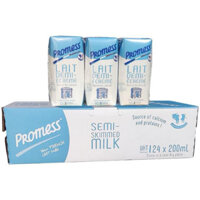 [Date 01/25] Thùng 24 hộp 200ml sữa tươi Promess Pháp Low Fat