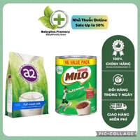 (Date 03/2025) Sữa Bột A2 Nguyên Kem 1Kg + Sữa Bột Milo 1Kg