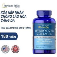 [Date 09/2026] Viên Uống Đẹp Da, Mờ Nám Collagen Thủy Phân Hydrolyzed Puritan's Pride 1000mg 180 viên