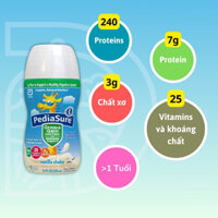 DATE 10.2024 Sữa tăng cân cho bé Pediasure Grow &amp; Gain with fiber  Mỹ - Giúp trẻ phát triển chiều cao, cân nặng, trí tuệ - QuaTangMe Extaste - 1 thùng 24chai