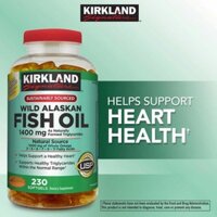 [Date 11/2021]WILD ALASKAN FISH OIL Kirkland 1400mg 230 Viên Dầu Cá