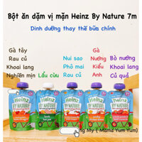 Date 11/2025 Bột ăn dặm dạng túi HEINZ ANH VỊ MẶN CHO BÉ 7M 7 THÁNG TUỔI 130G