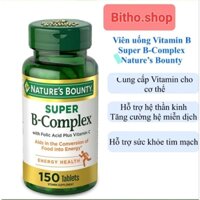 [Date 11/2026] Viên Super B Complex với axit folic và vitamin C giúp khoẻ đề kháng, tim mạch 150 viên