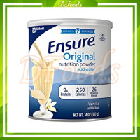 [DATE 12/2025] Sữa bột Ensure Mỹ Original Nutrition Powder 397g