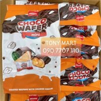 DATE 2024-BÁNH WAFER PHỦ SOCOLA NHÂN KEM VỊ CAM 800G - TURKEY/ choco wafer mini coated wafer with orange cream