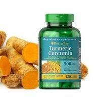 [Date 2024] Viên uống Tinh Chất Nghệ Vàng Puritan's Pride Turmeric Curcumin 500mg 180 viên