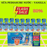 [DATE 2025/ LỐC 12 CHAI] SỮA PEDIASURE NƯỚC HƯƠNG VANI 237ML OPTIGRO 20% NHẬP KHẨU MỸ