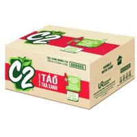 DATE 2025- Thùng 24 chai trà xanh C2 hương táo 225ml