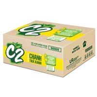 DATE 2025- Thùng 24 chai trà xanh C2 hương chanh/ táo/ đào 225ml