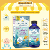 [Date 2026] BABY'S DHA Drop Nordic Natural's Bổ sung Omega3 và Vitamin D3 Cho Bé từ 0-1 tuổi Chai 60ml - Mẫu Mới