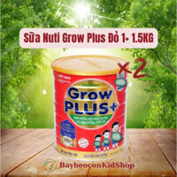 [Date 2026] Combo 2 Lon Sữa bột Nutifood GrowPLUS+ Suy Dinh Dưỡng (Đỏ) - Tăng Cân, Tăng Chiều Cao 1.5KG