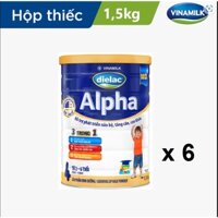 (DATE 2026) COMBO 6 LON Sữa bột Dielac Alpha 3, 4 1.5kg (cho bé từ 2- 6 tuổi)