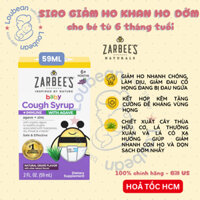 Date 2026 Siro giảm ho đờm, ho khan Zarbees Cough Syrup Mucus hàng Mỹ cho bé từ 6 tháng Loubean