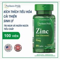 [Date 2026] Viên uống bổ sung kẽm zinc 25mg- 50mg Puritan's Pride 100v