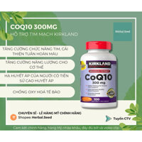 [DATE 2026] Viên uống hỗ trợ tim mạch Kirkland CoQ10 300mg chính hãng MỸ