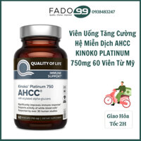 Date: 2026 Viên Uống Tăng Cương Hệ Miễn Dịch AHCC 750mg Quality of Life Premium Kinoko Platinum Herbal Supplement, 750mg