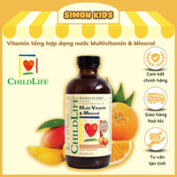 [Date 2026] Vitamin tổng hợp dạng lỏng ChildLife Multivitamin & Mineral Cho Trẻ Từ 6 Tháng Đến 12 Tuổi